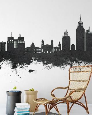 Mobile Alabama Skyline Black & White