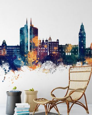Murcia Spain Skyline Blue & Bronze