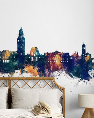 Murcia Spain Skyline Blue & Bronze