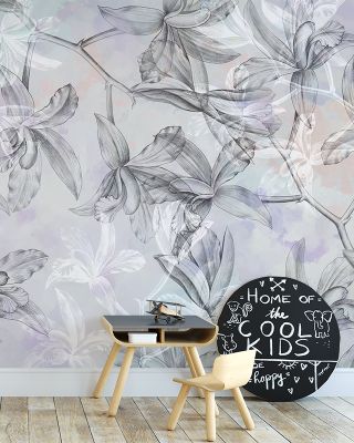 Orchids on Water in Purple Accent