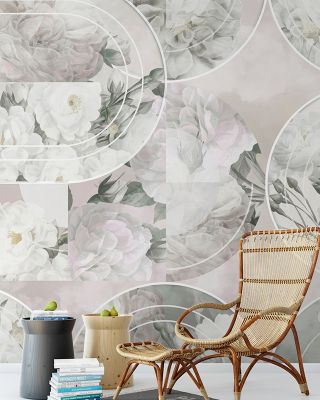 Retro Roses Wall Mural