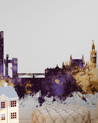 Sevilla Skyline Purple & Gold
