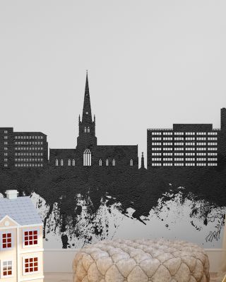 Solihull England Skyline Black & White