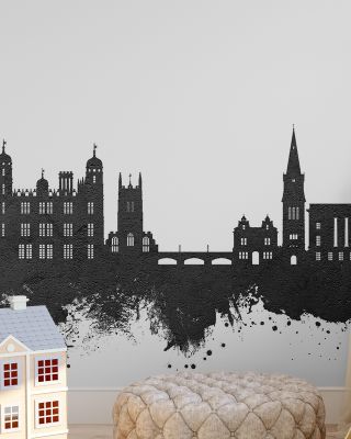 Stamford England Skyline Black & White