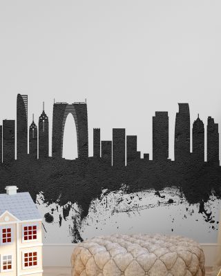 Suzhou China Skyline Black & White