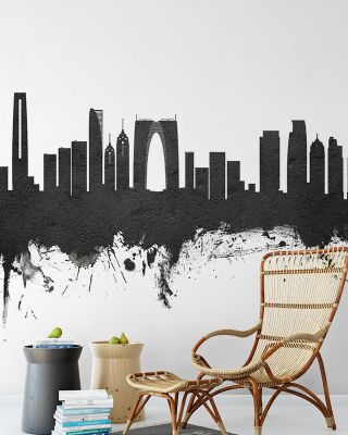 Suzhou China Skyline Black & White