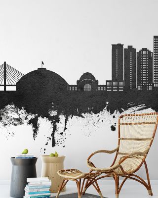 Tacoma Washington Skyline Black & White