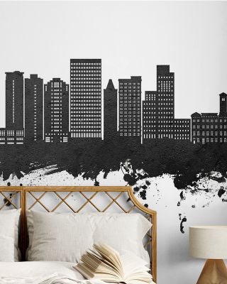 Tacoma Washington Skyline Black & White