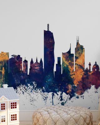 Vienna Austria Skyline Blue & Bronze