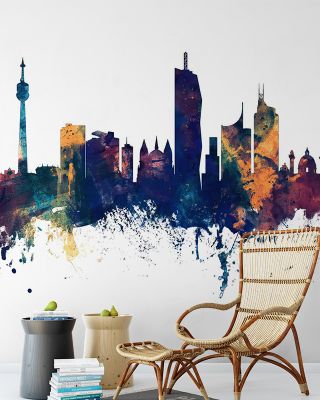 Vienna Austria Skyline Blue & Bronze