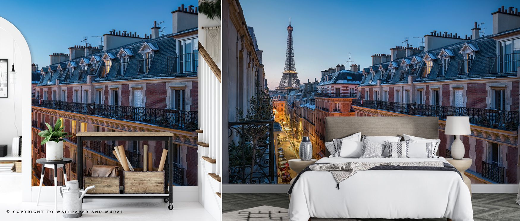 Romantic atmosphere flows through Waking Up in Paris Wallpaper, where each silhouette is a memory suspended in light. It enriches peaceful rooms or creative spaces with emotional harmony and visual softness born of Parisian allure. 
