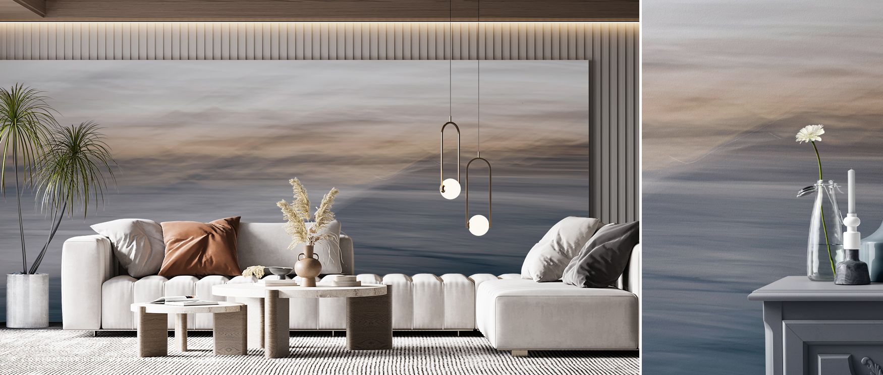 Waves Move Me Wallpaper captures the essence of natural motion through elegant wave patterns. Each curve embodies energy and rest, surrounding modern interiors with gentle harmony and immersive visual depth. 