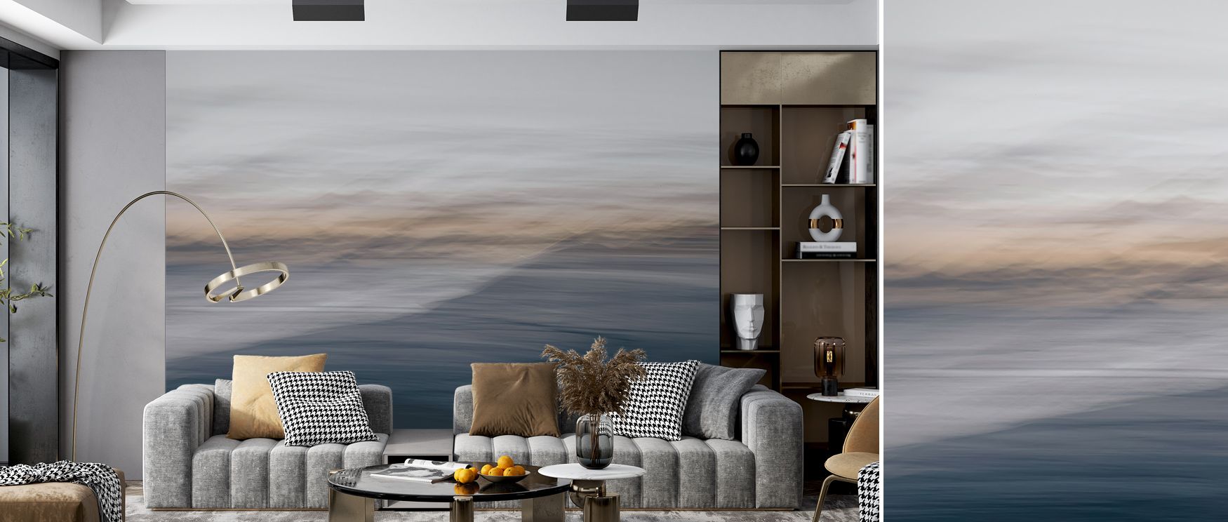 Through layers of tone and texture, Waves Move Me Wallpaper paints water’s essence across walls. Its balance of color and motion creates visual tranquility within modern design environments. 