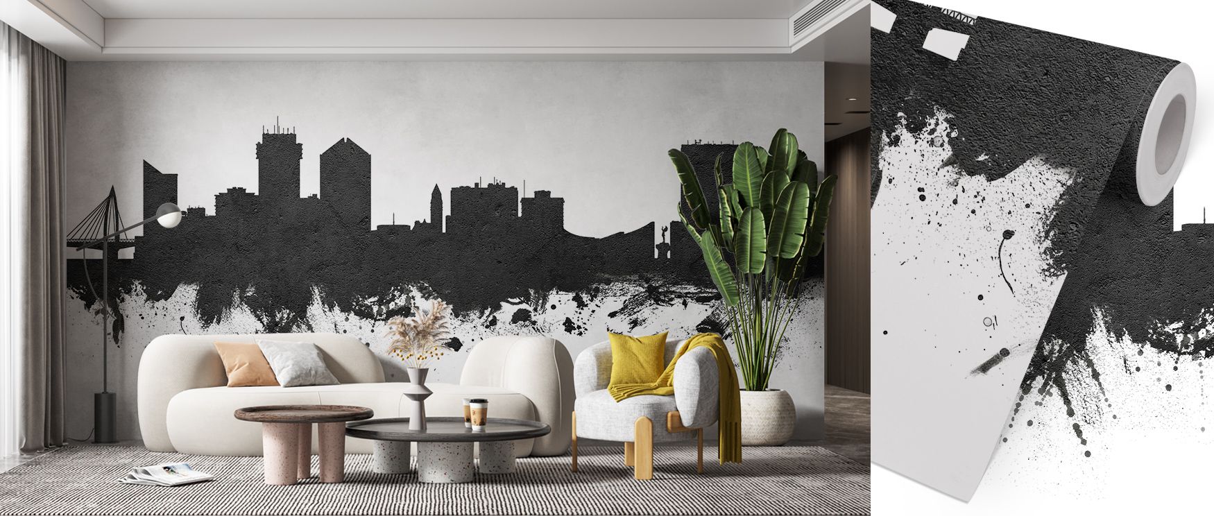 Wichita Kansas Skyline Black & White Wallpaper reflects quiet power through structured beauty. Its interplay of shadow and sheen creates atmosphere, enriching spaces with artistic equilibrium and refined restraint. 