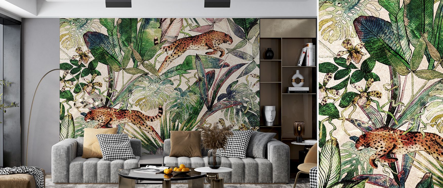 Wildcat Leaves Wallpaper captures the poetry of foliage through tactile dimension and tonal depth. Each layer contributes to an atmosphere of visual comfort and living design sophistication. 