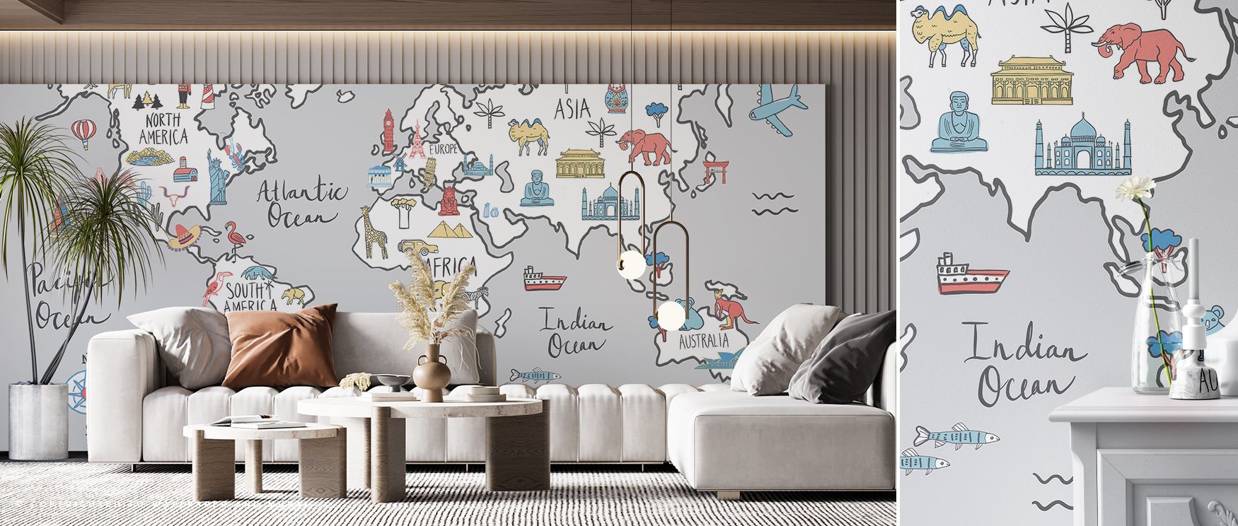 Bring a sense of exploration with World Essentials Wallpaper, where continents and oceans flow in detailed patterns, creating textured walls for living rooms, bedrooms, or feature spaces. The subtle palette balances modern and classic style. 