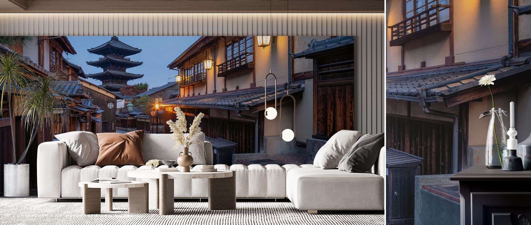 Enhance walls with Yasaka Pagoda at Night Wallpaper, where delicate architectural lines and soft night shades create depth for bedrooms, living rooms, or open spaces. The effect is immersive and refined. 