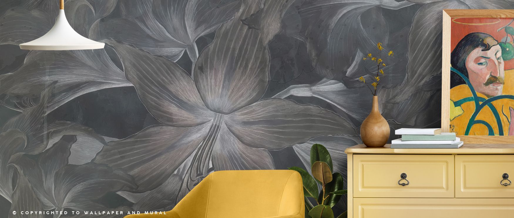 The Amarantus Dream Gray Wallpaper unites elegance and stillness in pure form. Its composition allows the eye to wander peacefully, revealing beauty through nuance. Each petal seems to breathe light, filling the space with grace and meditative charm. 
