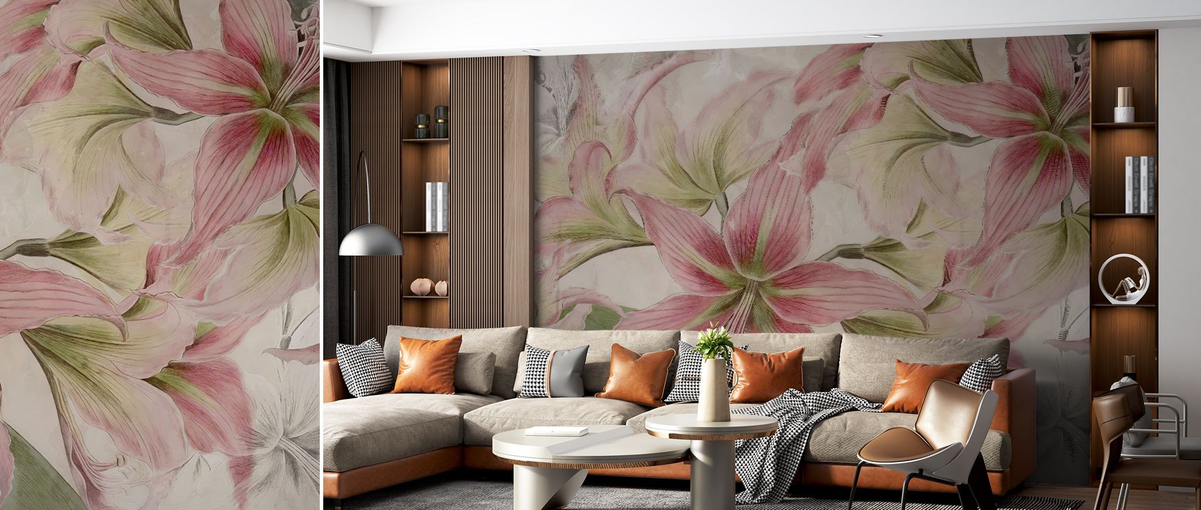 Across the Amarantus Dream Vivid Wallpaper, vibrancy unfolds like music. The rhythm of petals and tone creates harmony through saturation, uniting brightness and softness. The mural inspires joy and curiosity, turning interiors into vibrant reflections of