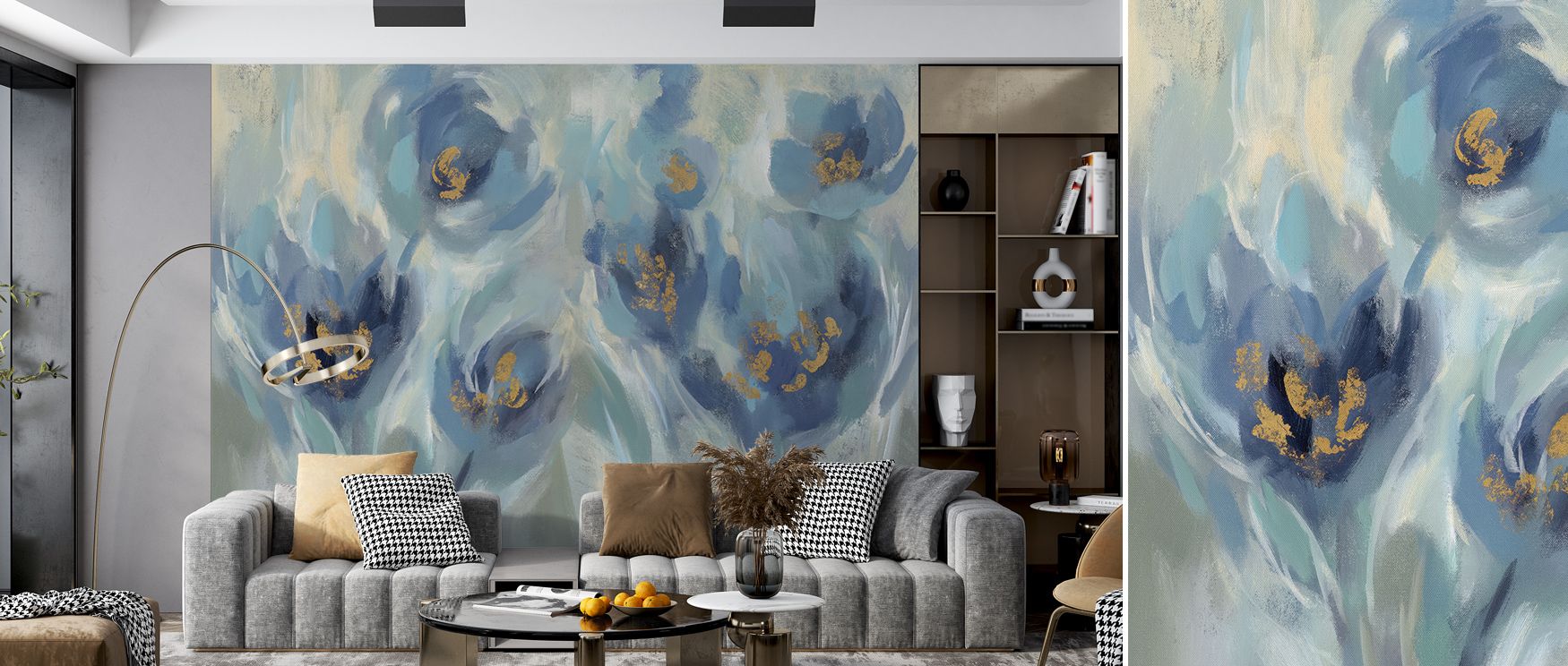 Dreamlike calm radiates from April Blooms Wallpaper, with painterly florals drifting gently across space. Each petal tells a story of renewal, turning any interior into a garden of quiet sophistication.