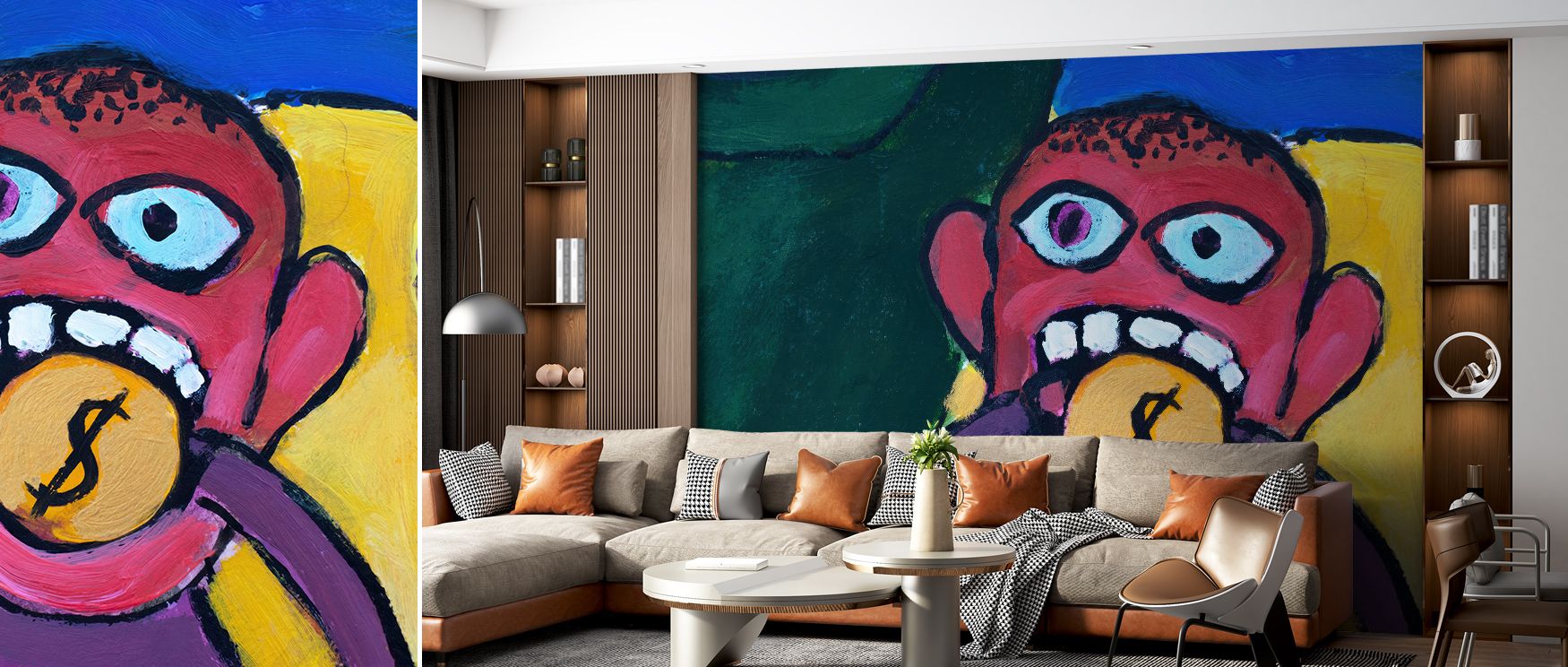 Visual rhythm dominates Bad Taste Wallpaper, blending unexpected color harmony and patterned discord. Each tone amplifies modern irreverence, turning interiors into artistic statements celebrating humor, energy, and confident expression of personality and