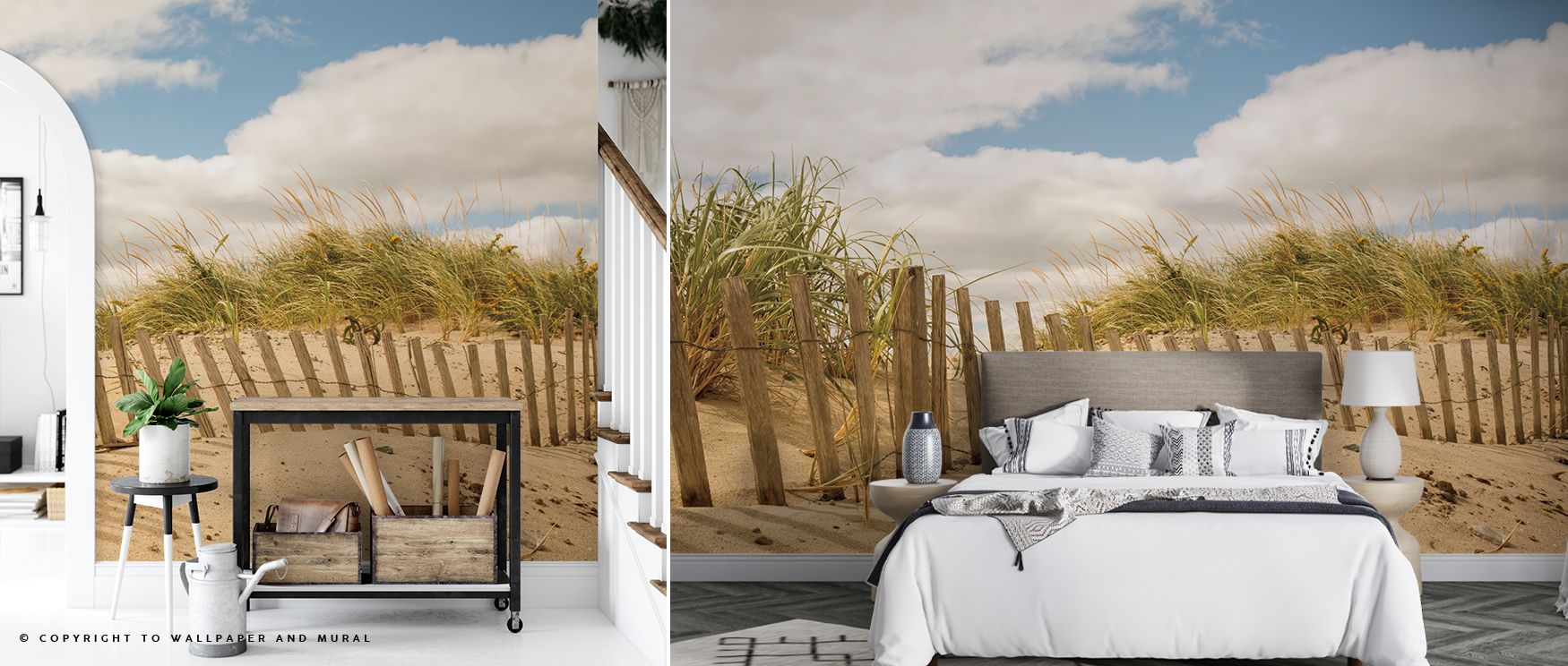 Soft air flows within Beach Dunes I Wallpaper, where whispers of beige and ivory create depth. The pattern radiates warmth and reflection, filling living areas with serenity drawn from dune landscape poetry and balanced spatial rhythm of earth and sky.