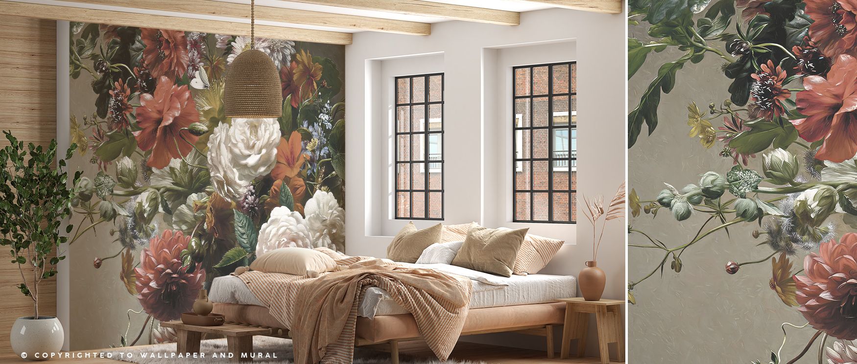 Blushing tones flow across Beauty of Flora Wallpaper, as soft petals unfold in harmony. The design captures stillness and gentle energy, enveloping interiors in floral grace and warmth. Each bloom radiates calm, reflecting nature’s language of beauty, ser