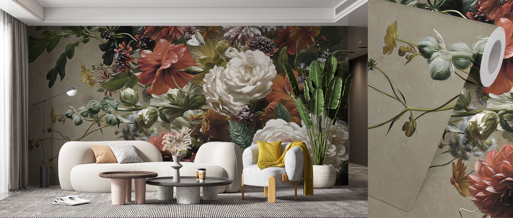 Muted blush and ivory waves illuminate Beauty of Flora Wallpaper, where floral forms bloom with organic delicacy. Each petal flows like watercolor, imbuing rooms with texture and grace. The palette speaks softly, enriching interiors with emotional warmth 