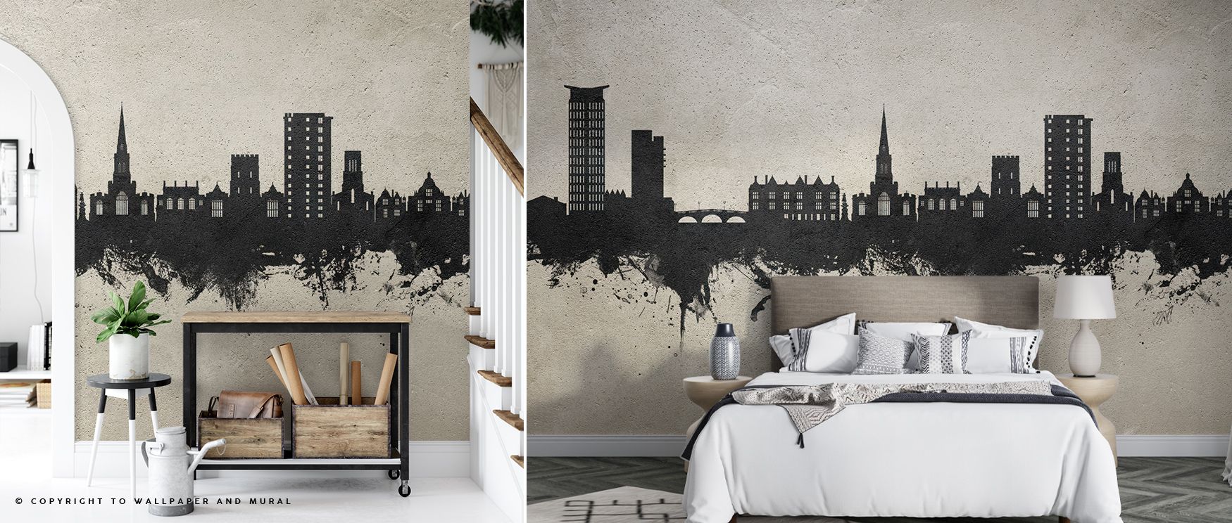 Cool metallic gradients flow through Bedford England Skyline Concrete Wallpaper, illuminating the city’s silhouette in soft luminosity. Each line balances strength and calm, enriching interiors with minimalist artistry and spatial awareness inspired by ur