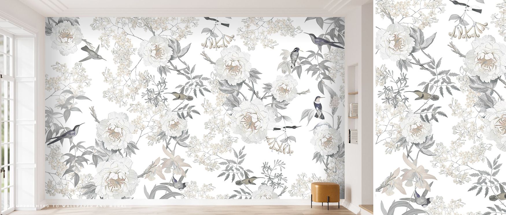 Vivid tones flutter across Birds of Edennnn Wallpaper, painting motion and energy through natural form. Each nuance evokes serenity and pleasure, transforming homes into lush sanctuaries infused with warmth and exotic beauty.