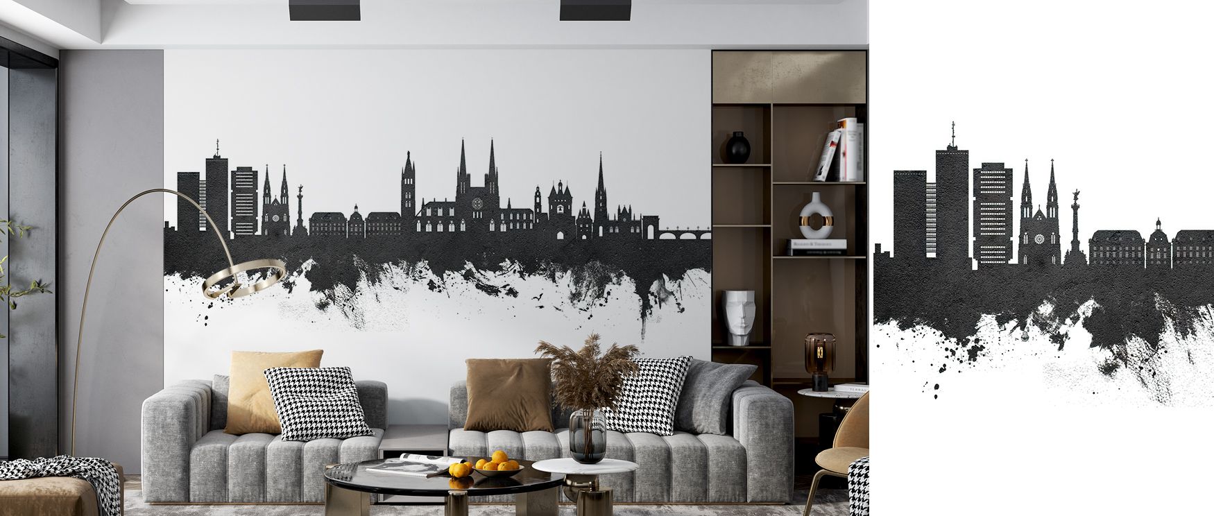 Poised clarity emerges in Bordeaux France Skyline Black & White Wallpaper, blending composition and space. The palette exudes purity and control, transforming rooms into sophisticated, timeless environments. 