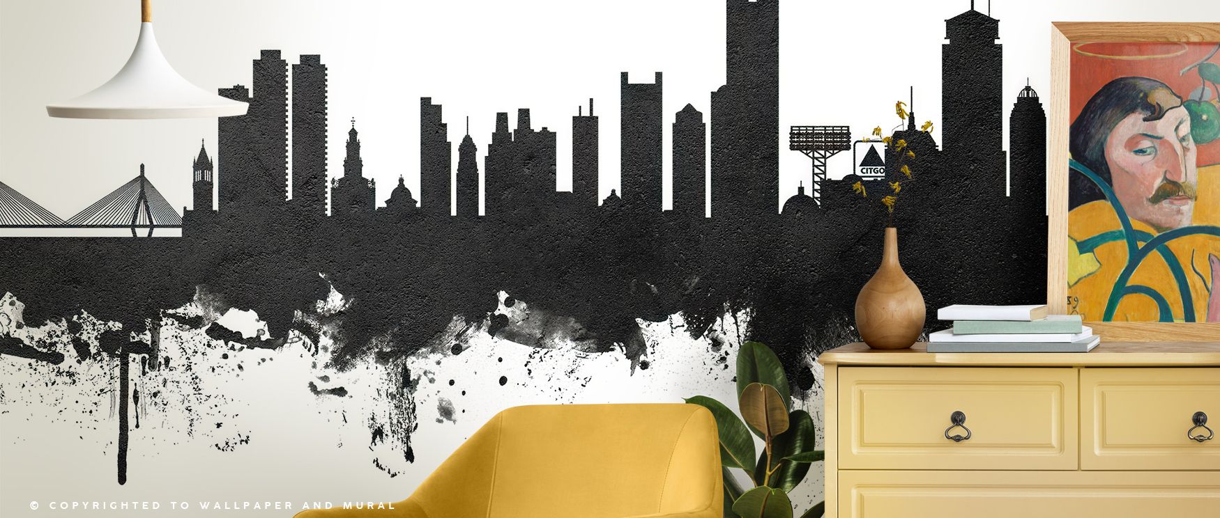 A quiet strength defines the Boston Massachusetts Skyline Black & White Wallpaper, combining structural grace and gentle gradients to form an enduring symbol of urban beauty. With its refined black and white finish, this mural evokes cultural pride while 