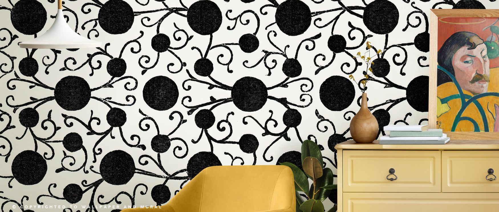 The quiet strength of the Botanical Black Wallpaper lies in its balance between bold darkness and fragile linework. Each floral curve appears illuminated from within, breathing sophistication into contemporary spaces while maintaining a tranquil, botanica