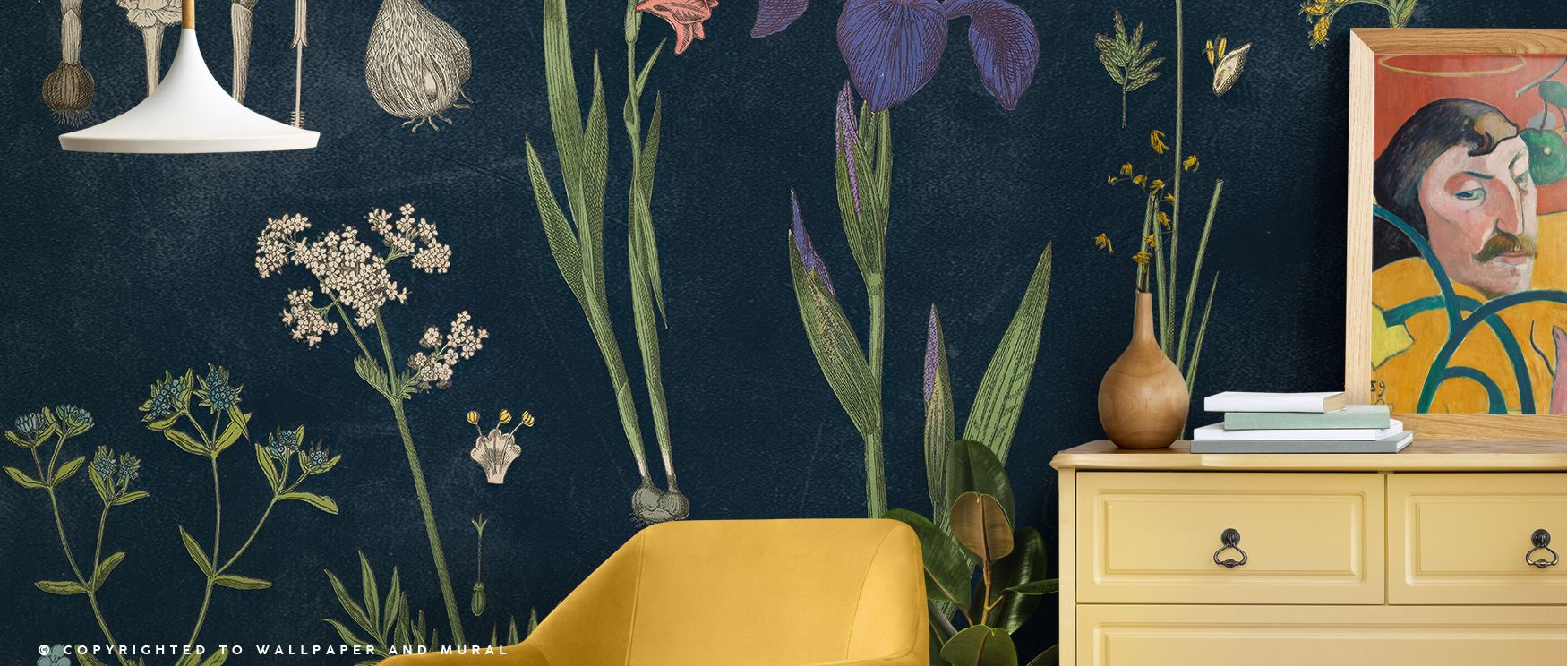 The Botanical Floral Chart II Dark Blue Wallpaper reveals the interplay between illustration and mood, each petal echoing history’s elegance. This gentle fusion of tone and texture transforms rooms into retreats filled with botanical sophistication and gr