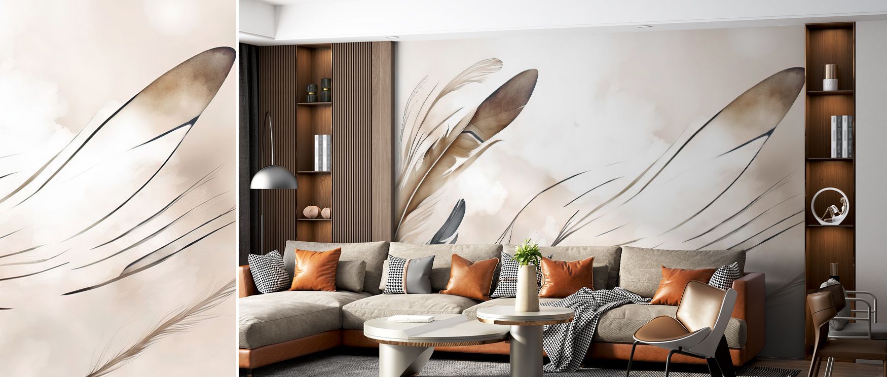 Subtle elegance defines the Breath Brown Wallpaper, a design of soft curves and tonal transitions that evoke earth’s tranquility. Its hues flow together effortlessly, creating a surface that feels alive yet peaceful. The abstraction invites contemplation,