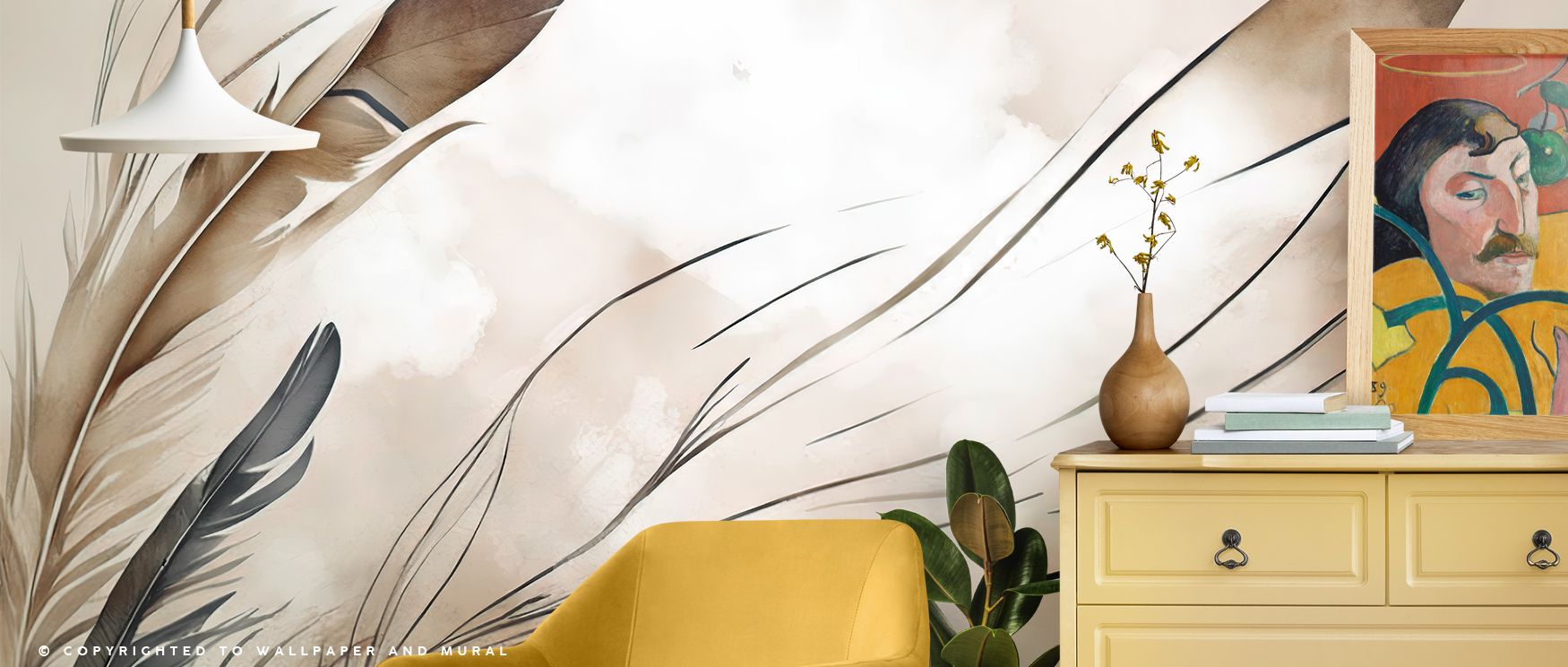Emotional stillness radiates through the Breath Brown Wallpaper, with rich gradients unfolding like layers of stone and sand. The smooth blending of tones feels intuitive and meditative, creating peaceful rhythm across walls. Ideal for modern interiors em