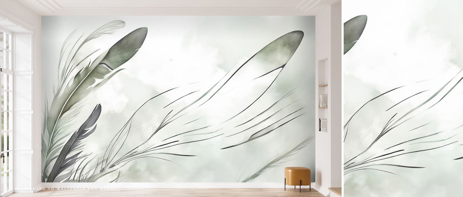 Fresh vitality pulses through the Breath Green Wallpaper, its layered hues embodying renewal and continuity. The movement feels gentle yet full of life, creating visual poetry that enriches the senses. Perfect for serene home environments, it introduces b