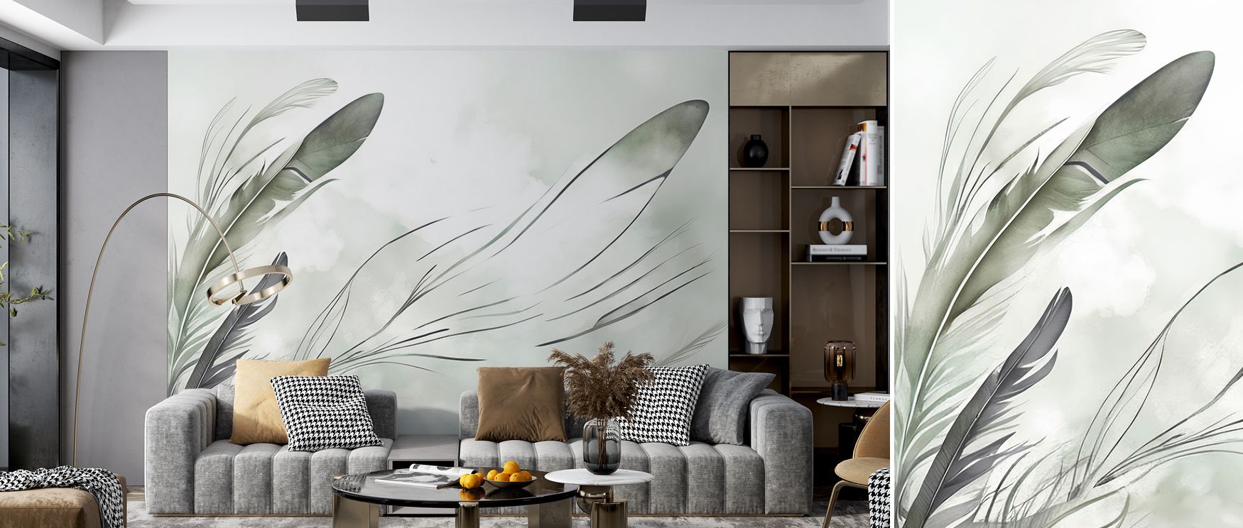The abstract composition of the Breath Green Wallpaper combines tone and texture into seamless unity. Its gentle greens reflect both structure and freedom, forming a living tapestry of calm modern artistry. Suitable for interiors seeking restoration and p