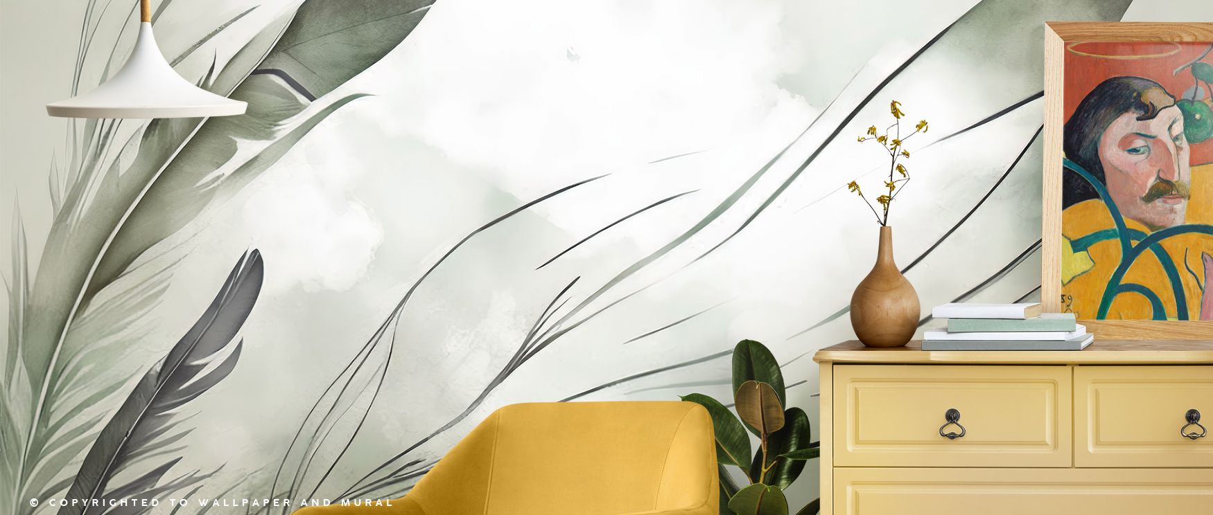 Subdued energy radiates through the Breath Green Wallpaper, where earthy greens drift into luminous highlights. Each tonal layer deepens the composition’s organic flow, giving life to walls through texture and calm precision. The artwork feels meditative,