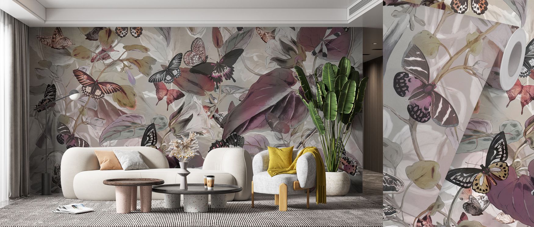 Subdued movement enriches the Butterfly Paradise Gray Wallpaper, where tone, form, and light merge seamlessly. Each element conveys refined stillness, turning walls into spaces of meditation and grace. Its serene atmosphere lends calm emotion and architec