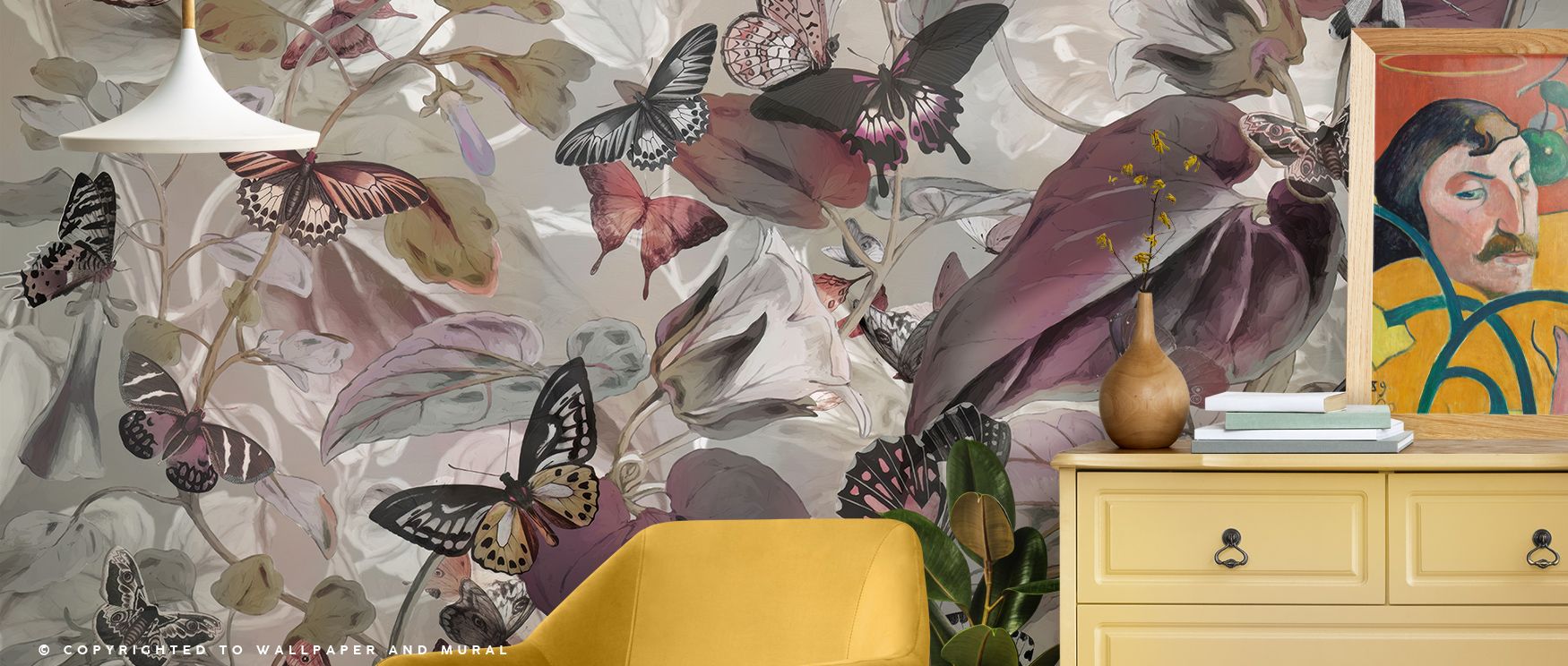 Light gray tones shimmer through the Butterfly Paradise Gray Wallpaper, where soft motion creates dimension. Each butterfly’s outline appears suspended in quiet stillness, reflecting the poetry of balance and harmony. Perfect for bedrooms or serene living