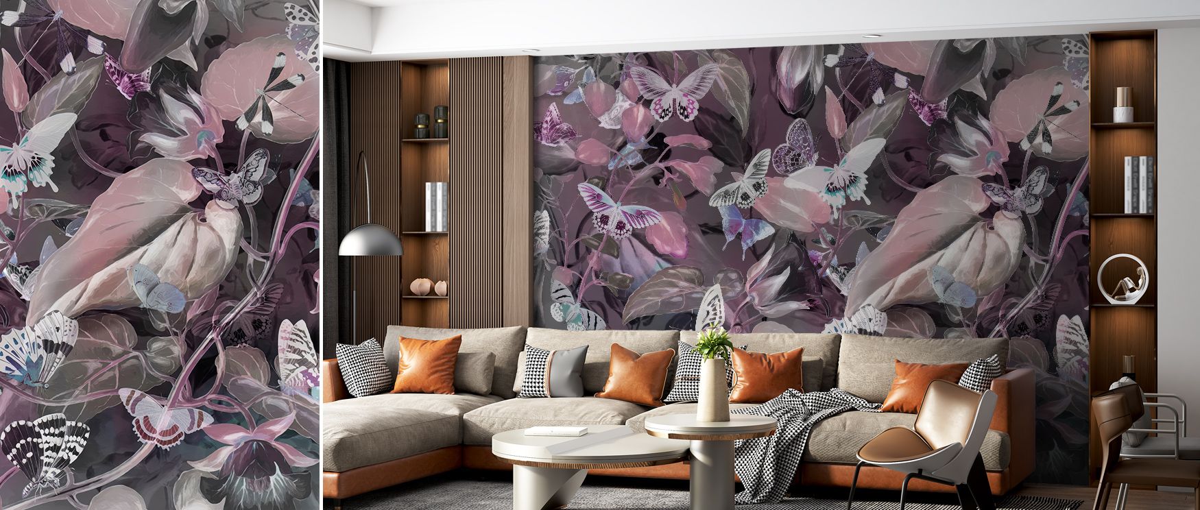 Light dances softly across the Butterfly Paradise Pink Wallpaper, revealing ethereal layers of motion and tone. Each butterfly’s quiet ascent embodies peace and inspiration. Its flowing composition transforms walls into dreamlike surfaces, perfect for tra
