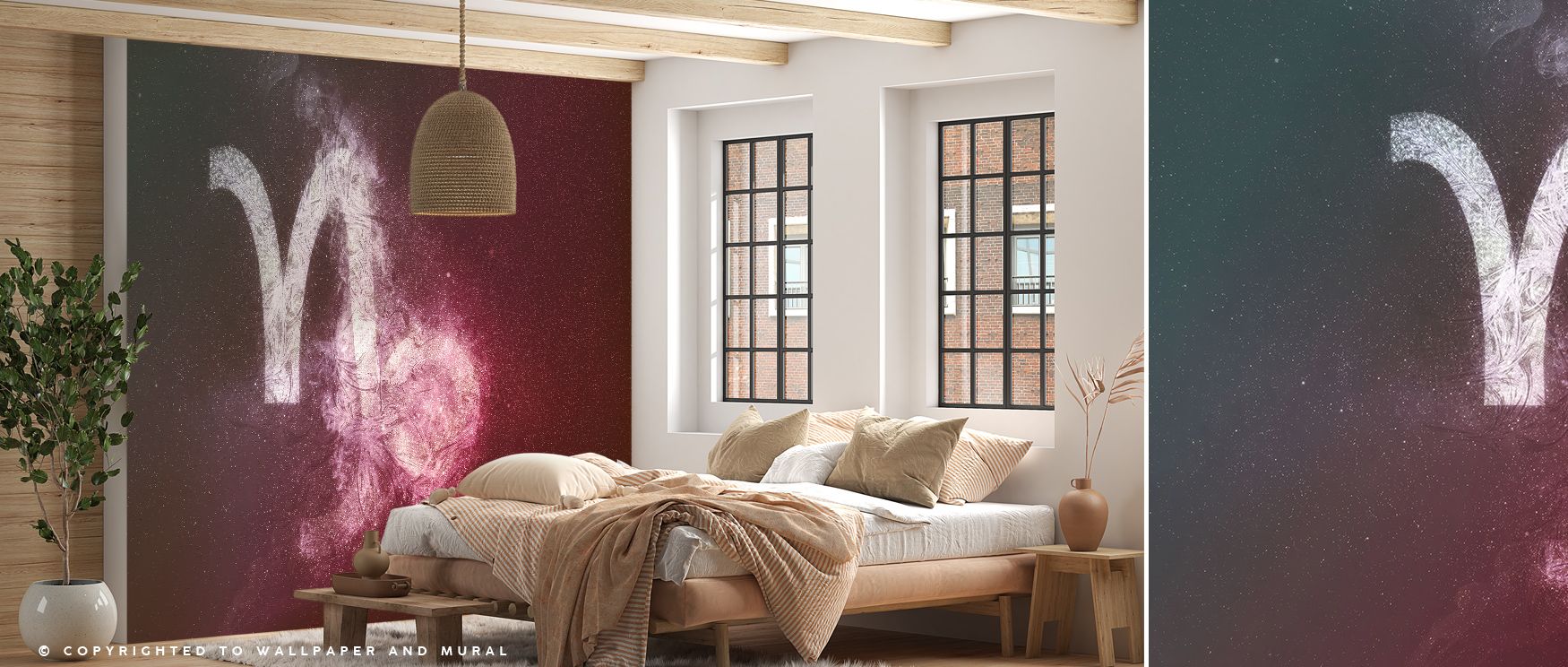 Subtle cosmic radiance fills the Capricorn Zodiac of Stars Wallpaper, as gold threads dance over a night sky. Each shimmering mark tells stories of time, distance, and endurance. The design’s layered tone enhances modern interiors with gentle sophisticati