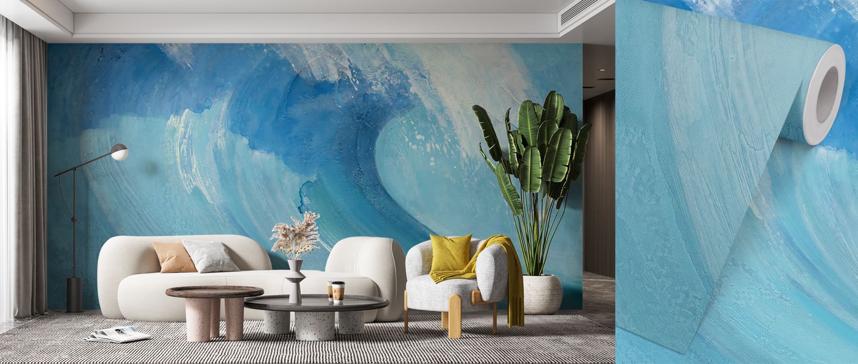 Subtle transitions of tone and shade illuminate the Catch a Wave Wallpaper, embodying the calm of nature’s movement. Each wave merges light and reflection, producing harmony that enriches interiors with refined beauty and creative poise. 