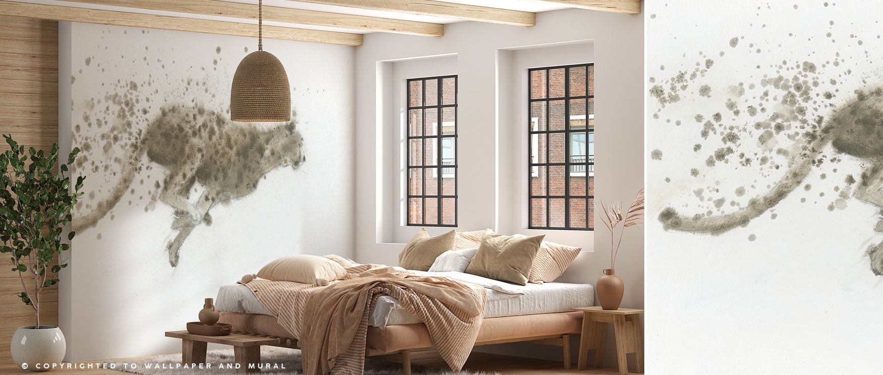 Fluid grace defines the Cheetah Graceful Power Wallpaper, capturing each form in poised motion. The cheetahs’ golden coats gleam under soft light, creating harmony between strength and beauty. The flowing patterns evoke rhythm and control, transforming in
