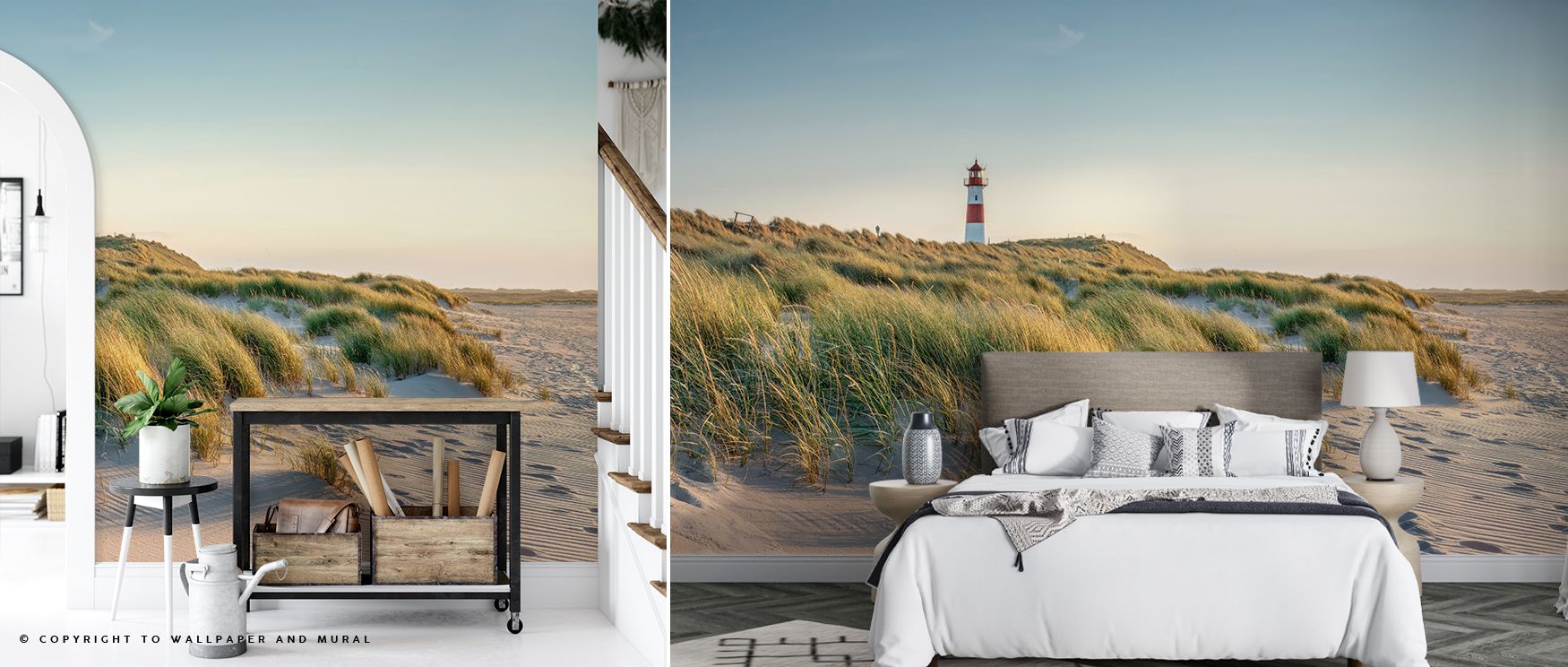 Serenity drifts across Coastal Stroll Wallpaper, with waves of ivory and blue sweeping through light-filled gradients. Each transition flows effortlessly, turning plain walls into oceanic tapestries that celebrate timeless coastal allure and harmony. This