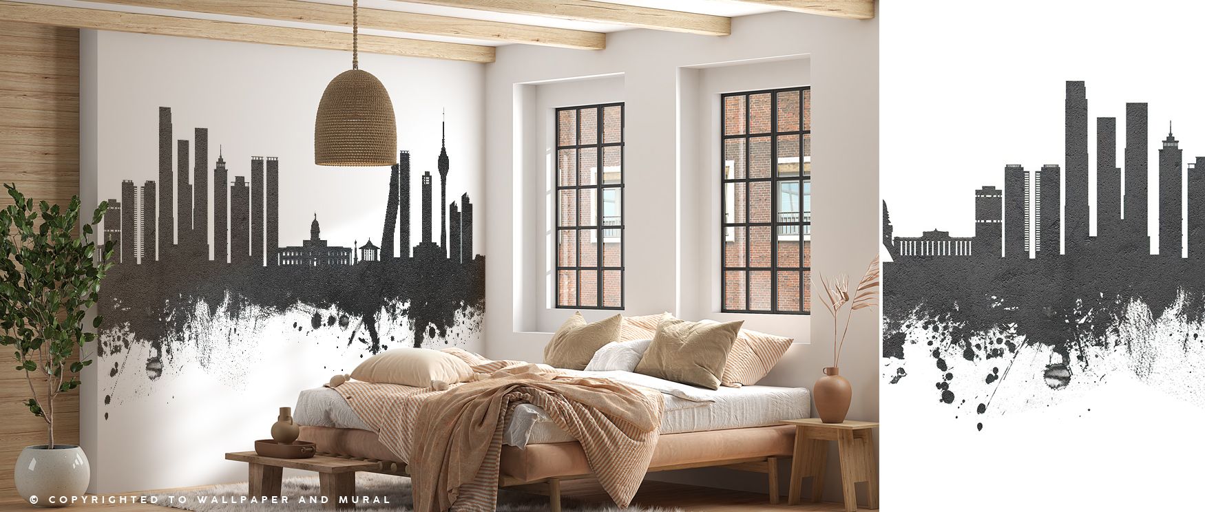 Soft radiance spreads through Colombo Sri Lanka Skyline Black & White Wallpaper, balancing shadow and luminosity. Designed for modern interiors, it enhances atmosphere with sophistication and tonal harmony. 
