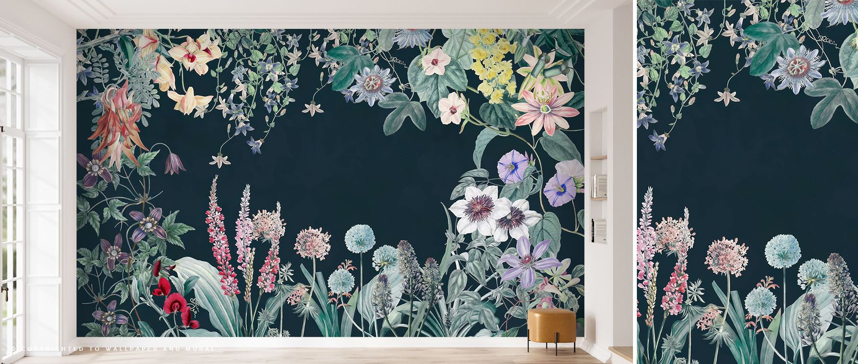 Layers of dusk-inspired color grace Coming Through Dark Blue Wallpaper, blending artistic control and freedom. Designed for refined settings, it evokes a feeling of peace and subtle sophistication through texture and motion. 