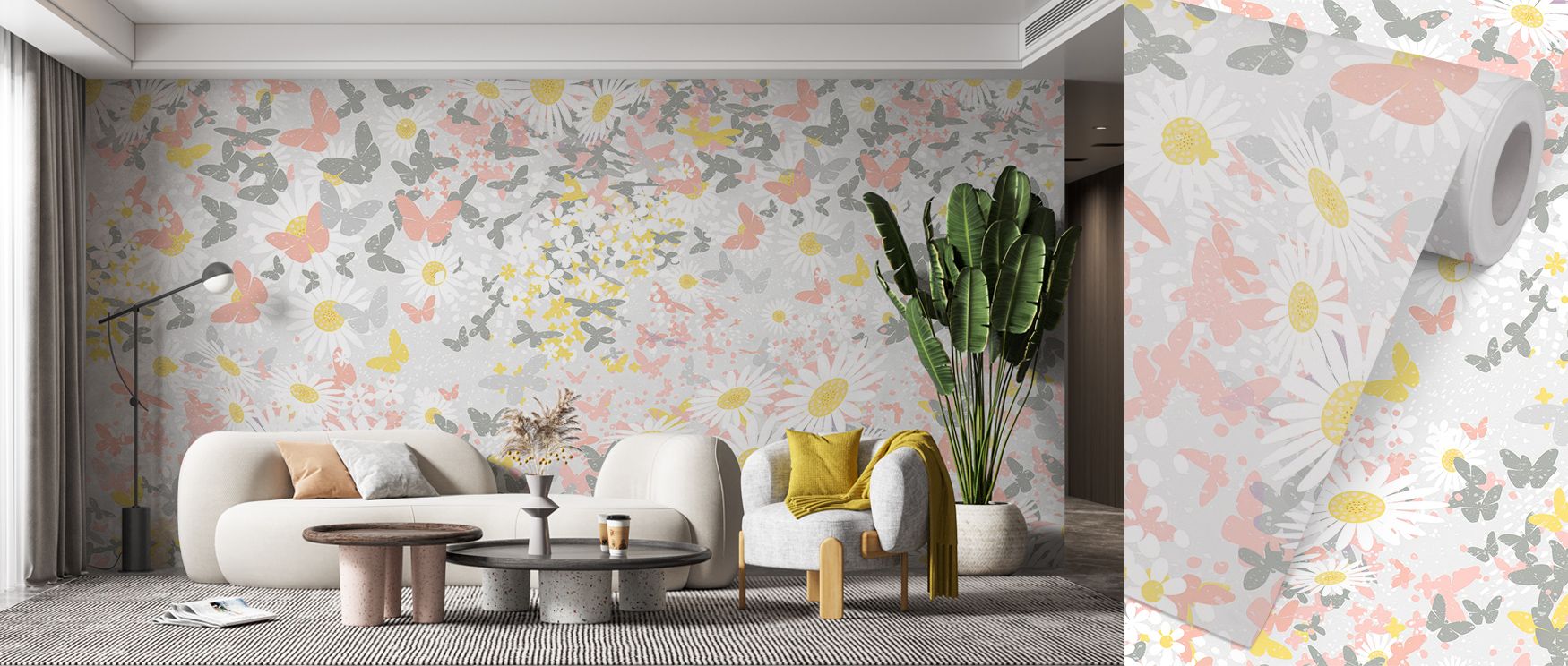 Captivating layers of swirling petals in Daisy Swirl Whimsical Delight Wallpaper convey a lighthearted balance of color and grace. Pastel tones and airy whites blend seamlessly, turning any simple wall into a joyful floral journey. Perfect for cozy rooms 