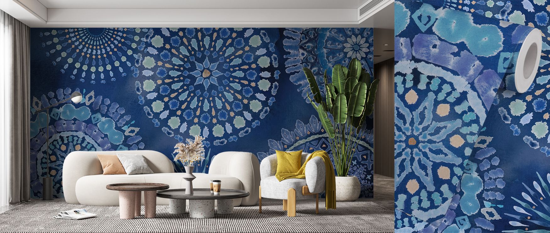 Veiled in elegance, Deep Indigo Wallpaper reveals its artistry through gradients that mirror dusk’s descent. The colors shift subtly, creating the illusion of motion within stillness. Ideal for refined interiors that value peace, form, and emotional textu